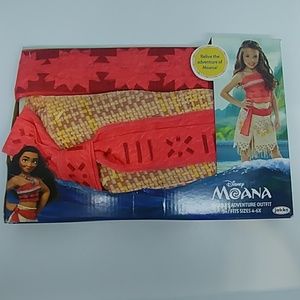 Moana Disney Costume Girl 4 to 6X Adventure Outfit